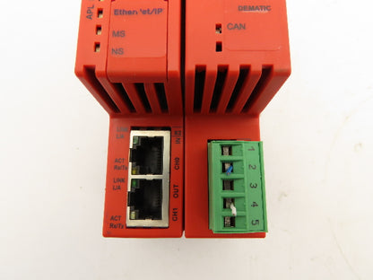 Hilscher NT 100-RE-DN/DEMA Dematic Ethernet CAN Gateway ECG DeviceNet Module