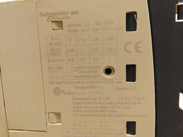 Schneider Electric LUCA05FU Manual Motor Starter Overload Module 240V Lot of 2