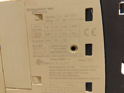 Schneider Electric LUCA05FU Manual Motor Starter Overload Module 240V Lot of 2