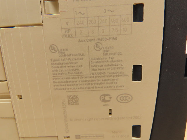 Schneider Electric LUCA05FU Manual Motor Starter Overload Module 240V Lot of 2