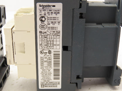 Schneider Electric LC1D25 Contactor 3 Pole 120V Coil Lot of 3