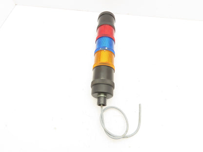Pepperl+Fuchs VBA-4A-70MM VAZ-LED Stack Light Tower w/Horn Red Blue Amber 24V