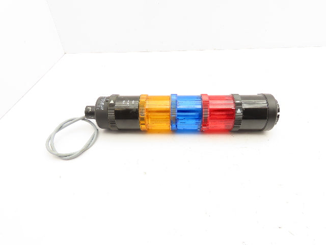 Pepperl+Fuchs VBA-4A-70MM VAZ-LED Stack Light Tower w/Horn Red Blue Amber 24V