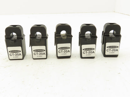 Banner CT-20A BWA Current Transformer 20 Amp Split Core Lot of 5
