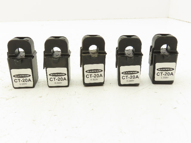 Banner CT-20A BWA Current Transformer 20 Amp Split Core Lot of 5