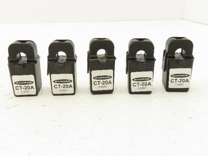 Banner CT-20A BWA Current Transformer 20 Amp Split Core Lot of 5