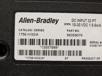 Allen Bradley 1756-IV32/A ControlLogix DC Input Module 32PT