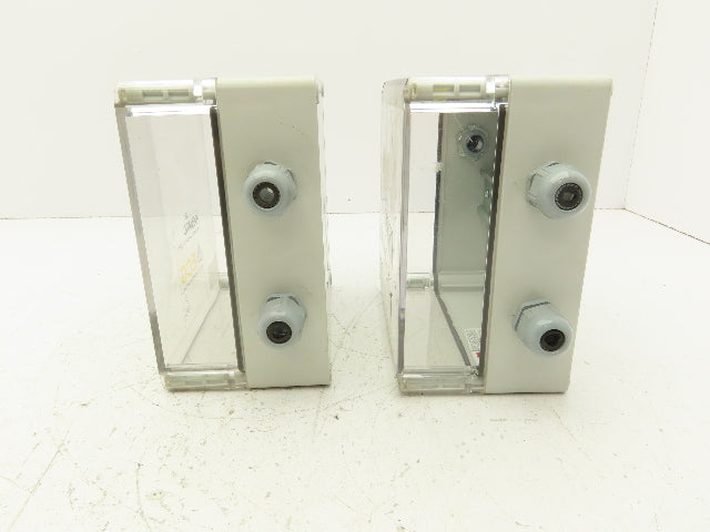 Hoffman 181810PCECC Polycarbonate Terminal Box 168.5x92mm Clear Cover Lot of 2