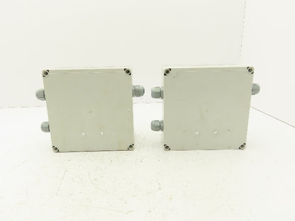 Hoffman 181810PCECC Polycarbonate Terminal Box 168.5x92mm Clear Cover Lot of 2