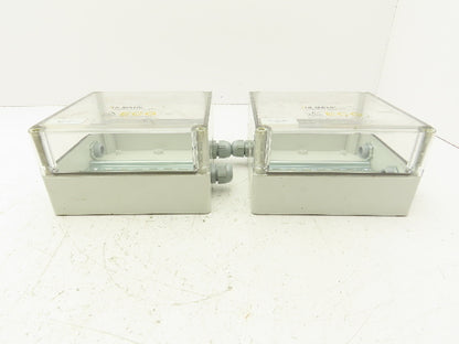 Hoffman 181810PCECC Polycarbonate Terminal Box 168.5x92mm Clear Cover Lot of 2