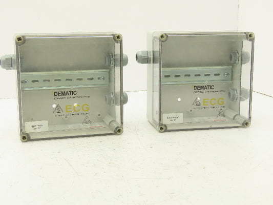 Hoffman 181810PCECC Polycarbonate Terminal Box 168.5x92mm Clear Cover Lot of 2