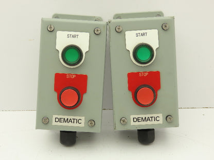SCE-2PBI Pushbutton Control Station Enclosure Start/Stop 2-Button Box Lot of 2