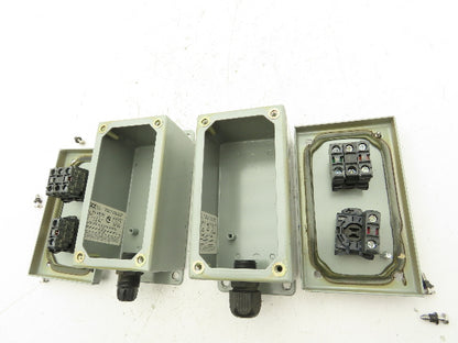 SCE-2PBI Pushbutton Control Station Enclosure Start/Stop 2-Button Box Lot of 2