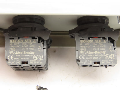SCE-2PBI Pushbutton Control Station Enclosure Start/Stop 2-Button Box Lot of 2