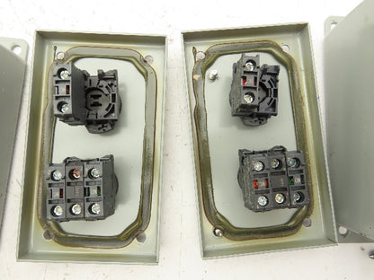 SCE-2PBI Pushbutton Control Station Enclosure Start/Stop 2-Button Box Lot of 2