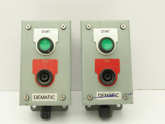 SCE-2PBI Pushbutton Control Station Enclosure Start/Stop 2-Button Box Lot of 2