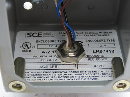 SCE-3PBI Pushbutton Control Station Enclosure Start/Stop/Reset 3-Button Box