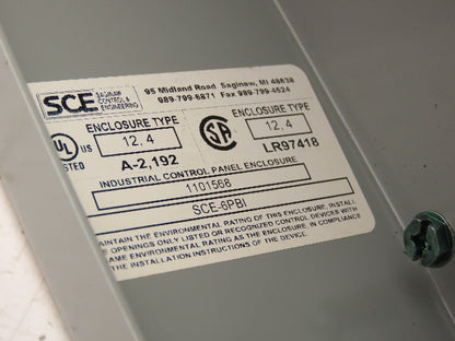 SCE-6PBI Pushbutton Control Station Enclosure Start/Stop/Reset 6-Button Box