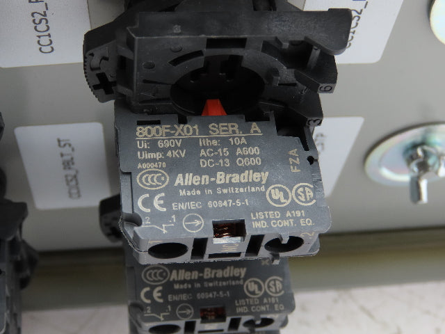 SCE-6PBI Pushbutton Control Station Enclosure Start/Stop/Reset 6-Button Box