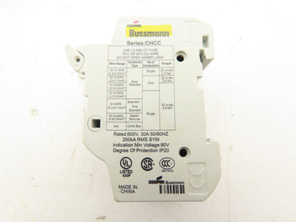Cooper Bussmann CHCC Class CC Fuse Holder 30A 3 Pole 600V Lot of 4