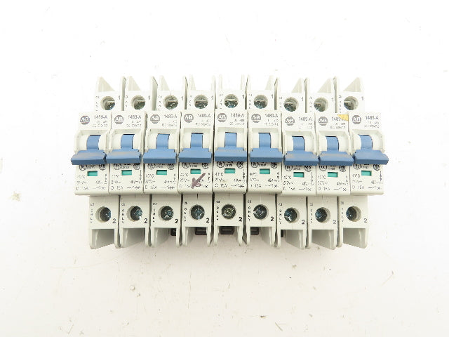 Allen Bradley 1489-A1D150 Circuit Breaker 1 Pole 15A Lot of 9