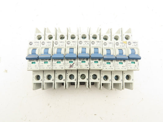 Allen Bradley 1489-A1D150 Circuit Breaker 1 Pole 15A Lot of 9