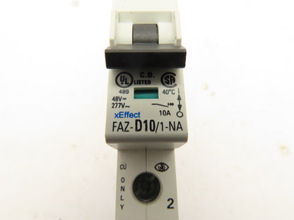 Eaton FAZ-D10/1-NA Circuit Breaker 1 Pole 10A Lot of 5