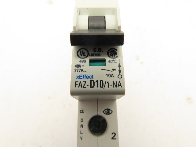 Eaton FAZ-D10/1-NA Circuit Breaker 1 Pole 10A Lot of 5
