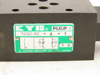 Kayaba TCOC-02-A-1 Pileup Valve Hydraulic Flow Control Sandwich Valve