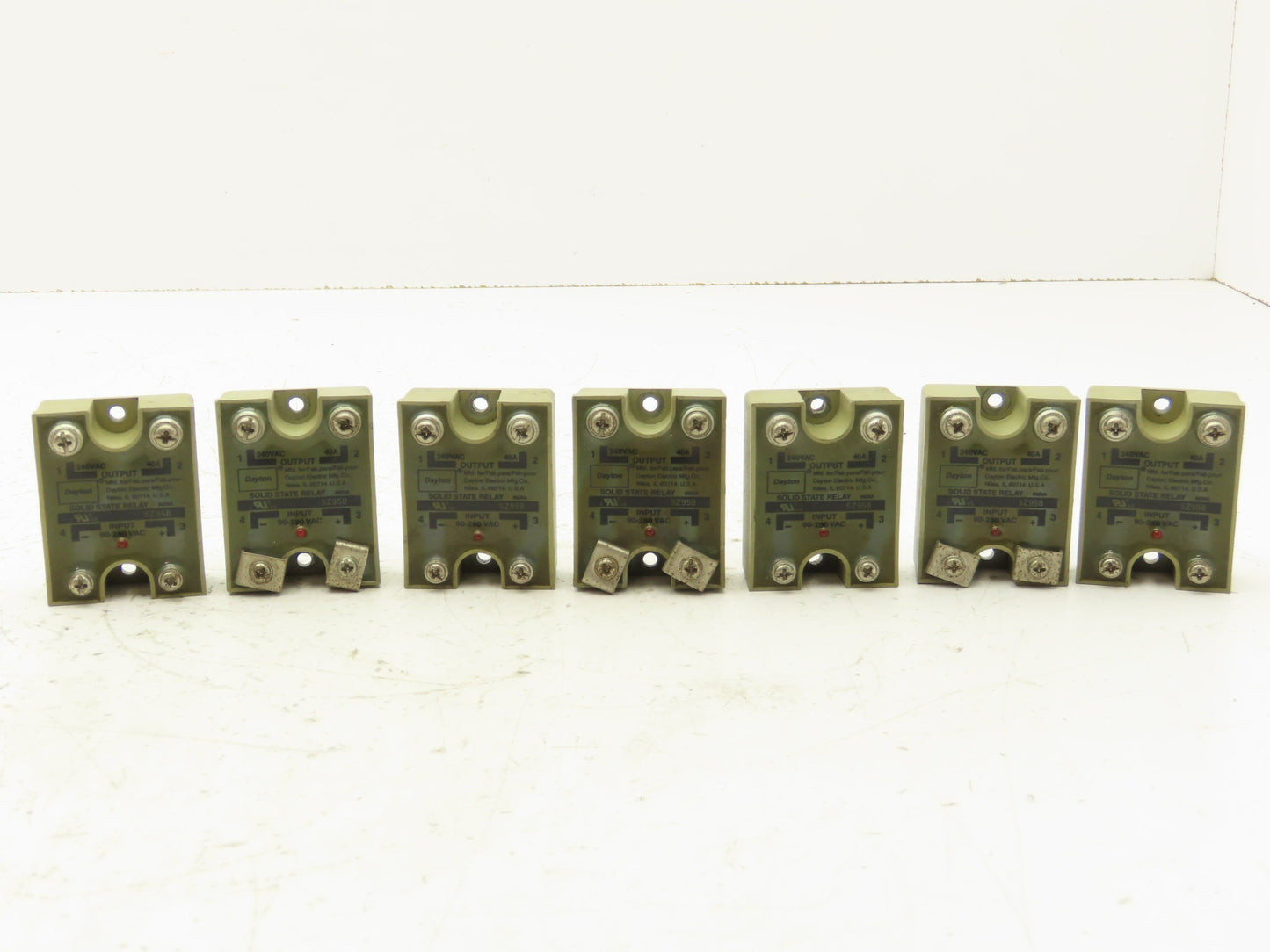 Dayton 5Z958 Solid State Relay 40A 240VAC  90-280VAC Coil Voltage Lot of 7
