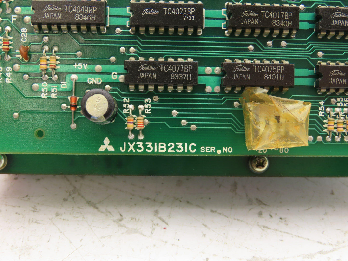 Mitsubishi JX331B231C Okuma Keyboard Controller JX331B232C, HC74202M, HC74302M