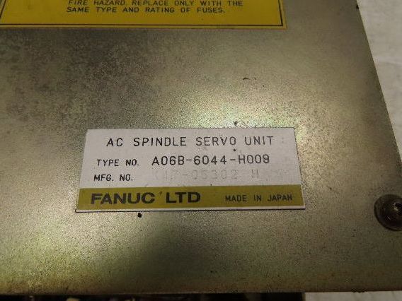 Fanuc A06B-6044-H009 Okuma AC Spindle Servo Drive A20B-0008-0030/05C