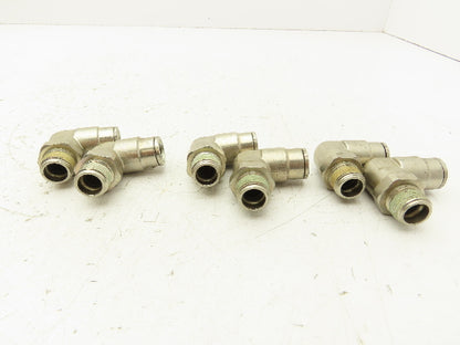 Norgren 101471238 Pneufit Swivel Male Elbow 12mm OD Tube 3/8" BSPT Lot of 6