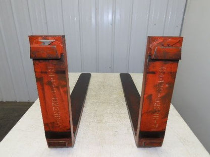 5x42" Class 2 Orange Steel Forklift Forks Tines 16" Carriage 1-Pair