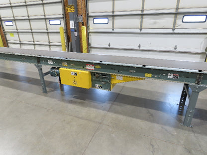 Hytrol 24"x 61' Slider Bed Conveyor 18" Belt 230/460V Center Drive 136 FPM