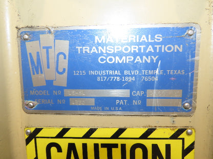 MTC Hydraulic Tote Dumper 2-Bin 1/2 Yd Hopper Tipper 2000Lb 3Hp 460V