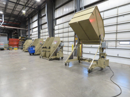 MTC Hydraulic Tote Dumper 2-Bin 1/2 Yd Hopper Tipper 2000Lb 3Hp 460V