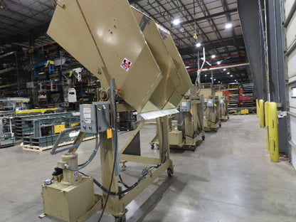 MTC Hydraulic Tote Dumper 2-Bin 1/2 Yd Hopper Tipper 2000Lb 3Hp 460V