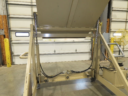 MTC Hydraulic Tote Dumper 2-Bin 1/2 Yd Hopper Tipper 2000Lb 3Hp 460V