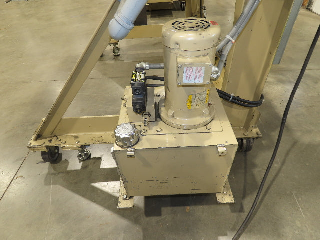 MTC Hydraulic Tote Dumper 2-Bin 1/2 Yd Hopper Tipper 2000Lb 3Hp 460V