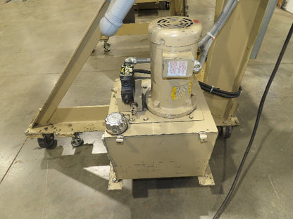 MTC Hydraulic Tote Dumper 2-Bin 1/2 Yd Hopper Tipper 2000Lb 3Hp 460V