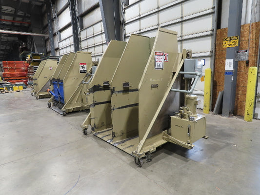 MTC Hydraulic Tote Dumper 2-Bin 1/2 Yd Hopper Tipper 2000Lb 3Hp 460V