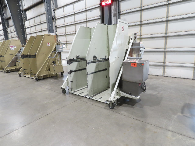 MTC Hydraulic Tote Dumper 2-Bin 1/2 Yd Hopper Tipper 2000Lb 5Hp 460V