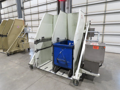 MTC Hydraulic Tote Dumper 2-Bin 1/2 Yd Hopper Tipper 2000Lb 5Hp 460V