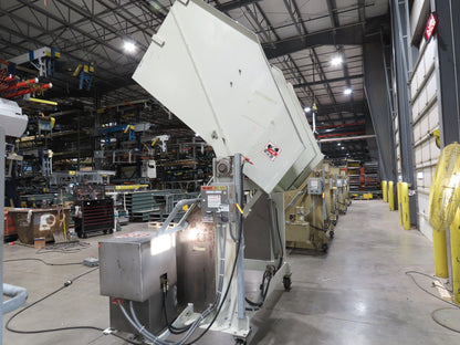 MTC Hydraulic Tote Dumper 2-Bin 1/2 Yd Hopper Tipper 2000Lb 5Hp 460V