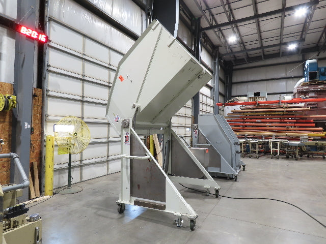 MTC Hydraulic Tote Dumper 2-Bin 1/2 Yd Hopper Tipper 2000Lb 5Hp 460V