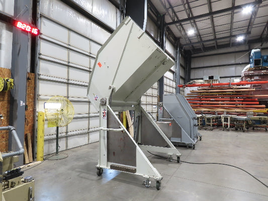 MTC Hydraulic Tote Dumper 2-Bin 1/2 Yd Hopper Tipper 2000Lb 5Hp 460V