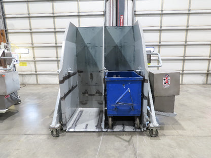 MTC Hydraulic Tote Dumper 2-Bin 1/2 Yd Hopper Tipper 2000Lb 5Hp 460V