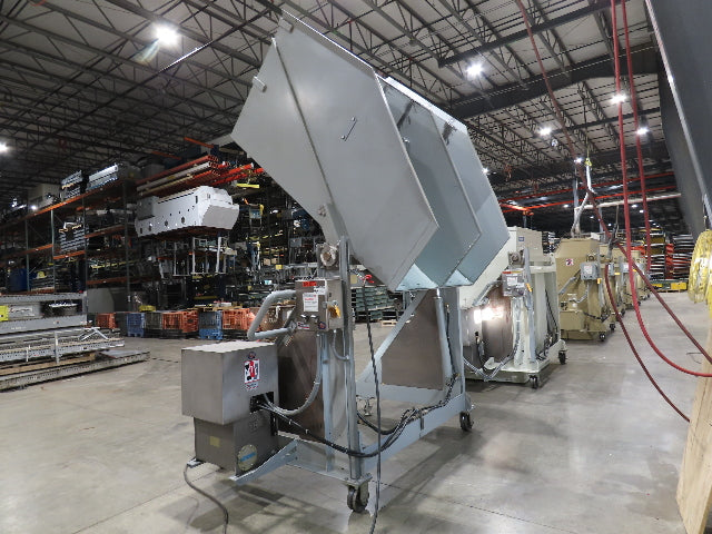 MTC Hydraulic Tote Dumper 2-Bin 1/2 Yd Hopper Tipper 2000Lb 5Hp 460V