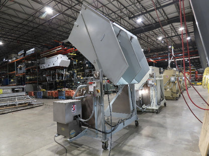 MTC Hydraulic Tote Dumper 2-Bin 1/2 Yd Hopper Tipper 2000Lb 5Hp 460V